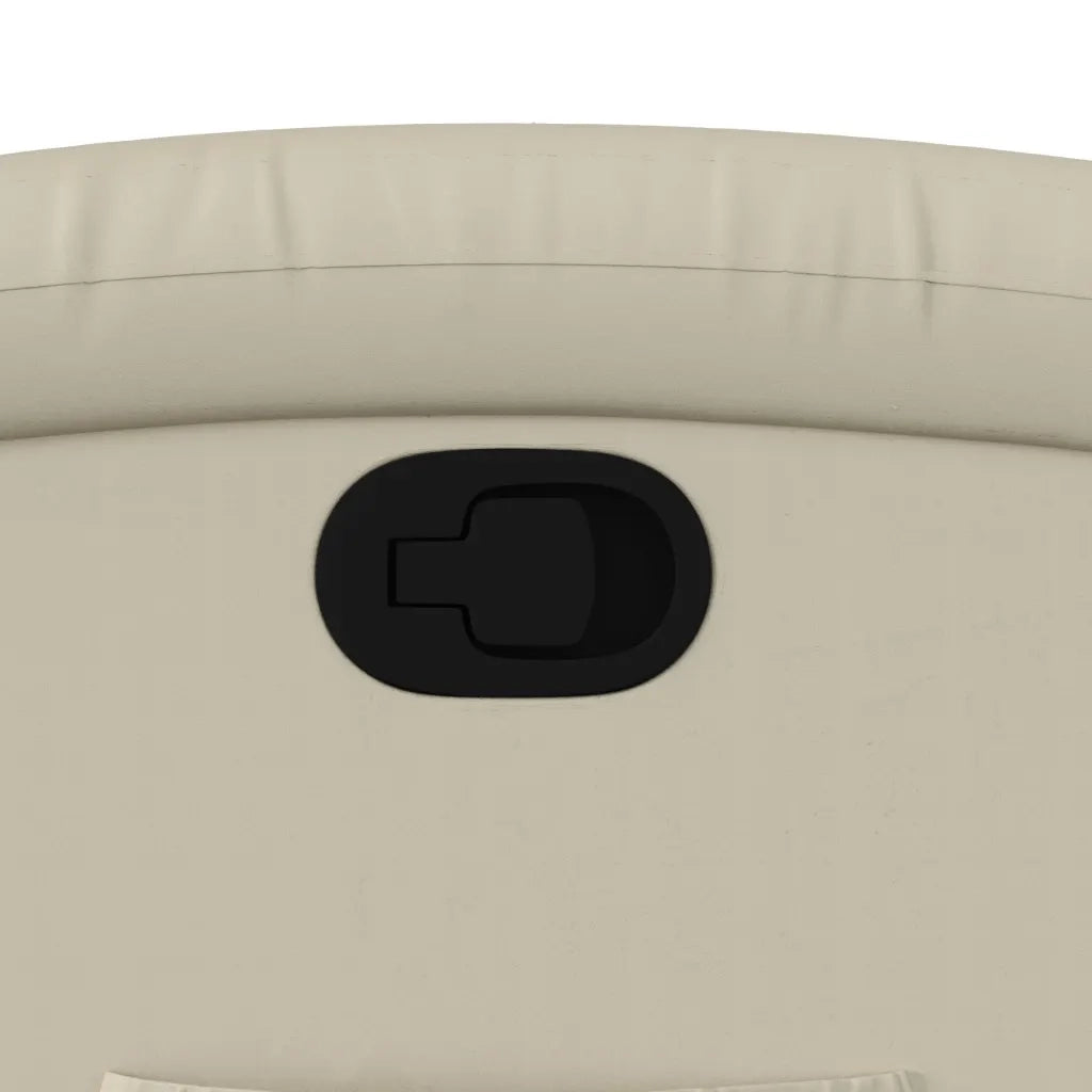 Divano Sedia-Poltrona reclinabile in similpelle color crema 404110