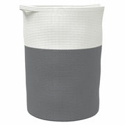 Cestino Portaoggetti Grigio e Bianco ?49x65 cm in Cotone CFW9150962