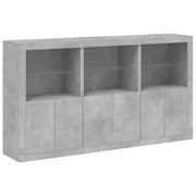 Buffet credenza cassettiera armadio mobile contenitore organizer per cucina soggiorno salotto con luci LED 181,5 x 37 x 100 cm grigio 02_0029985