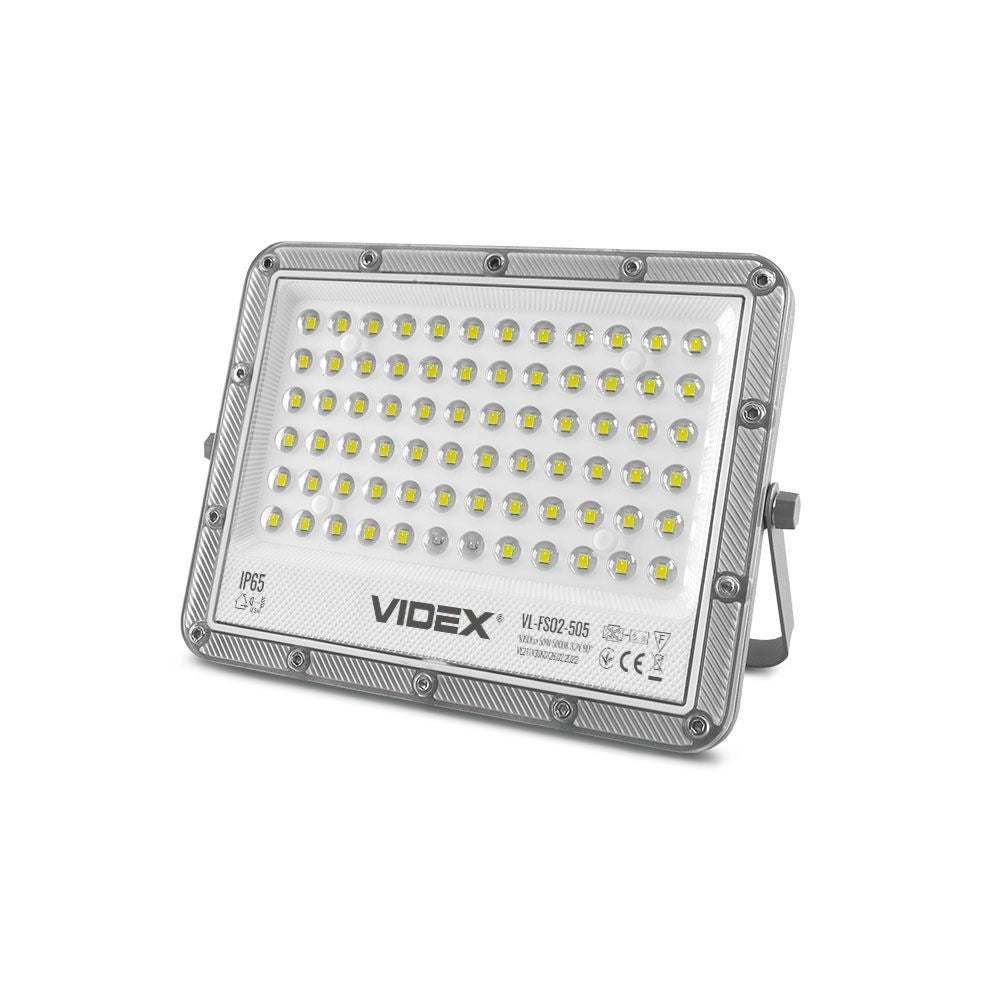 Faretto solare 10W 1000lm 5000K IP65 con telecomando Videx