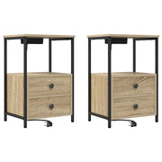 Set di 2 Comodini | Armadio da Notte | Mobiletto da notte Rovere Sonoma 40 x 31 x 60 cm
