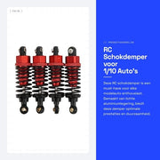Demper per auto RC di alta qualità - Legerazione di alluminio - Regolabile - Demper per auto RC - Duraturo - Installazione rapida - Stabilità migliorata