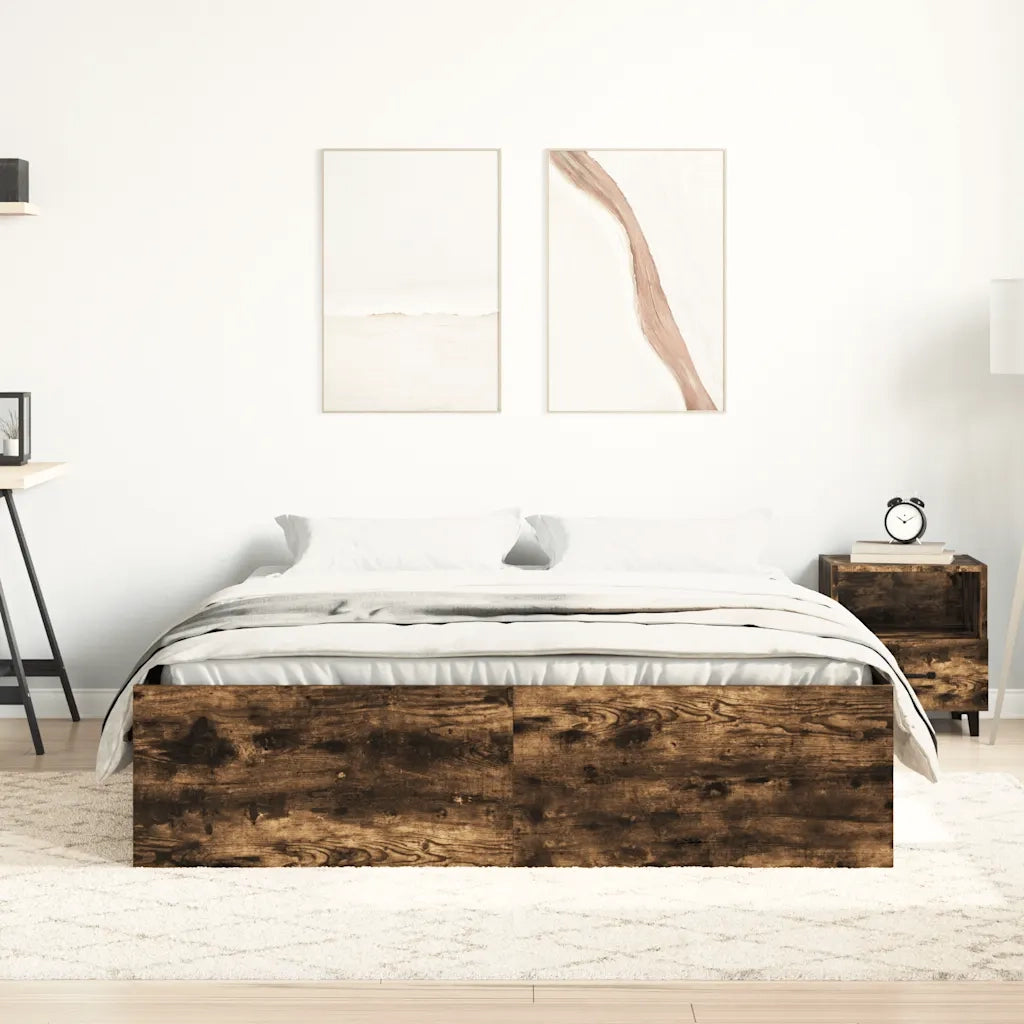 Giroletto-Struttura Letto Rovere Fumo 90x190 cm 324028