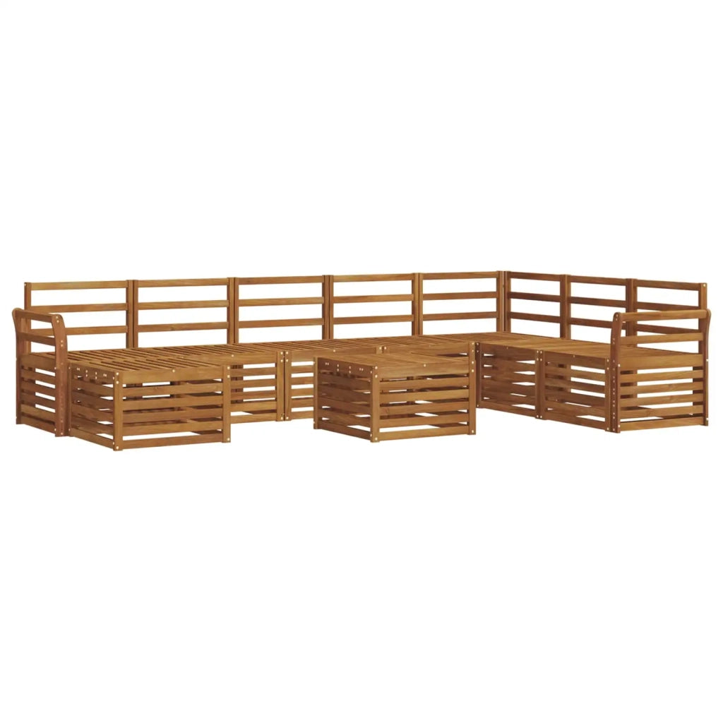 Set di divani da esterno 9 pcs Naturale