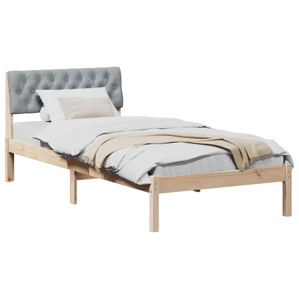 Struttura del Letto Marrone e grigio chiaro 90 x 190 cm 878644