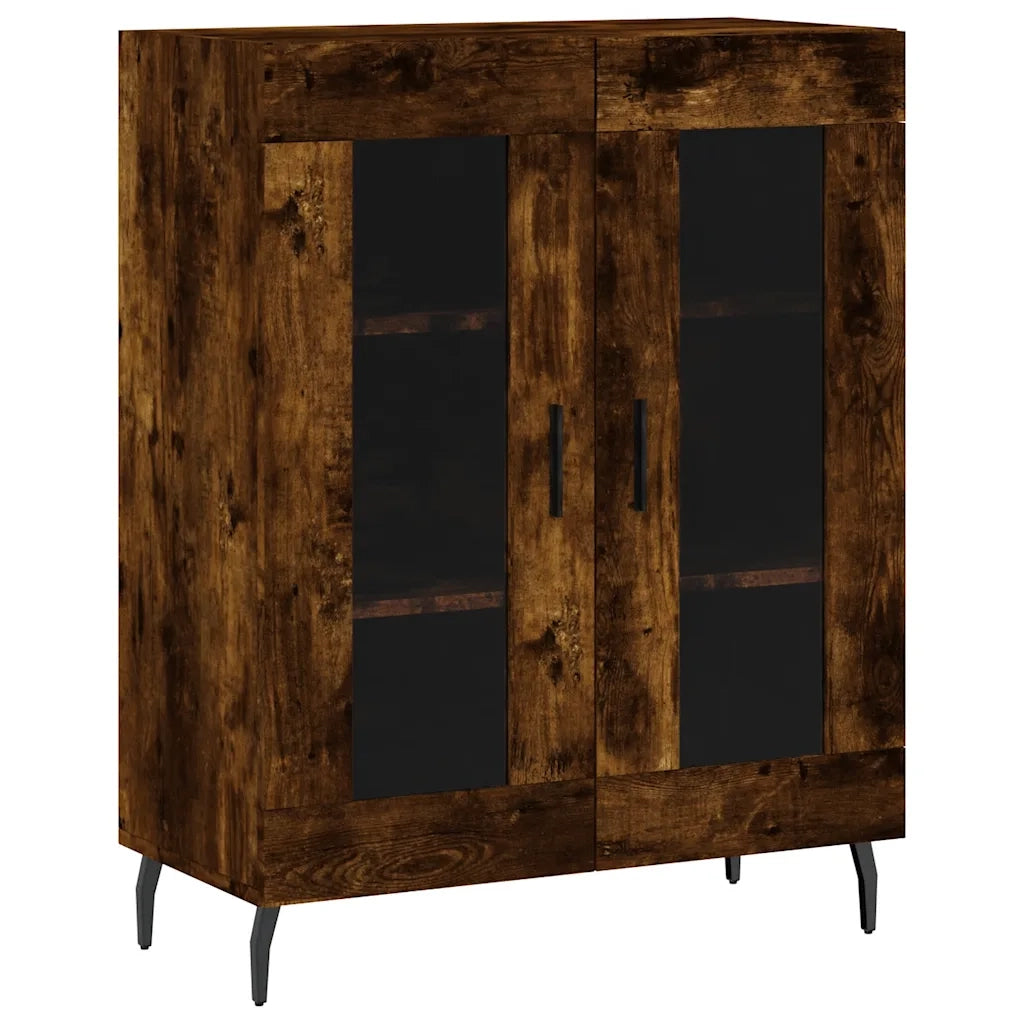 Credenza Rovere Fumo 69,5x34x90 cm in Legno Multistrato 827809