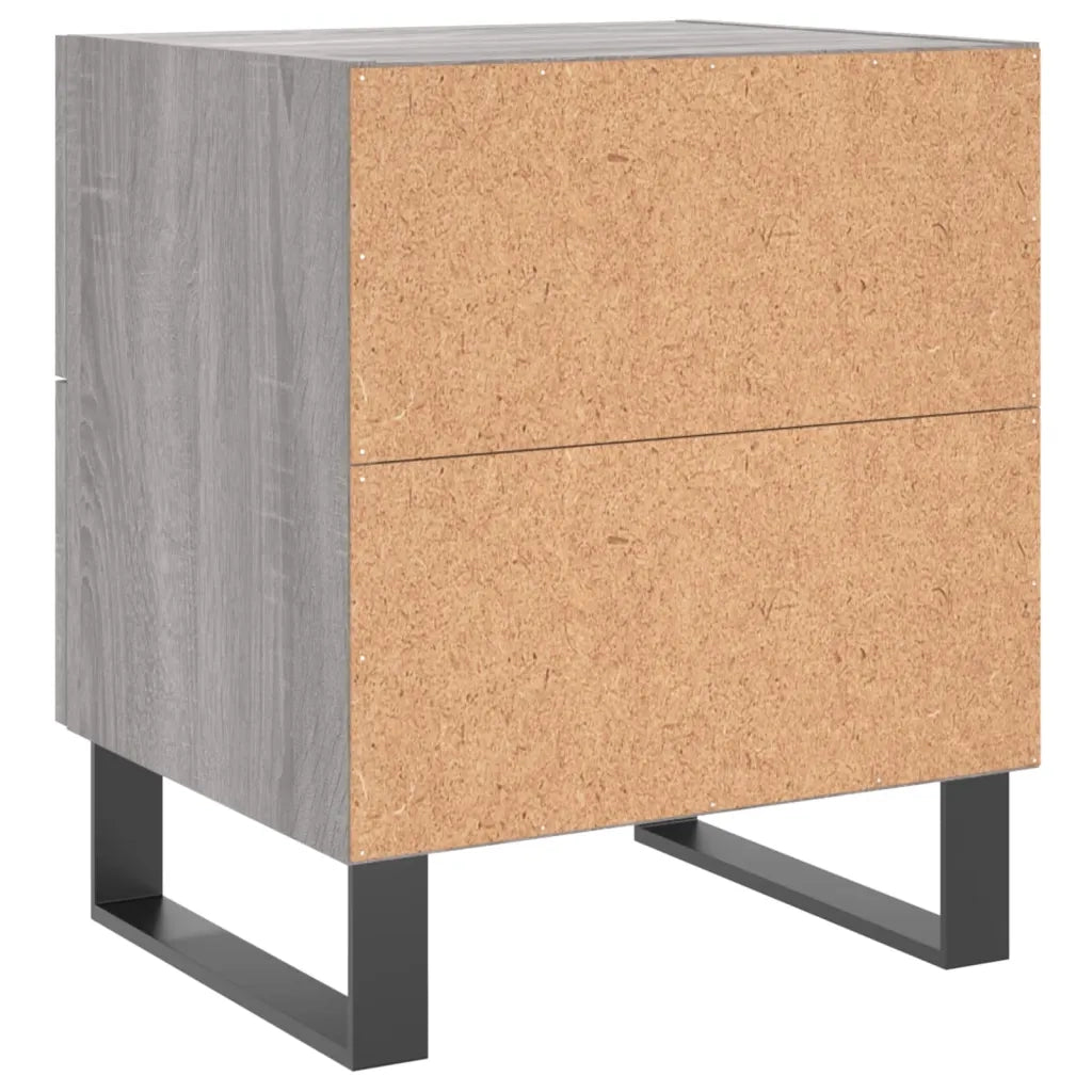 Comodino-Tavolino da notte Grigio Sonoma 40x35x47,5 cm in Legno Multistrato 244429