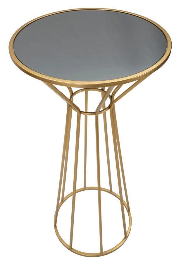 Tavolino Simple New 50x100x50 cm in Ferro e MDF Oro