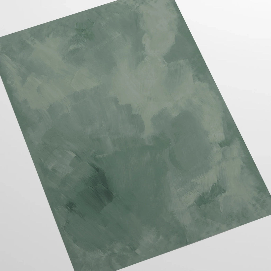 Carta da Parati Stucco Veneziano Verde Carta Vegana 250x200cm 5,5mq 