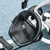 Triciclo per Bambini 1-5 Anni con Maniglione e Tettuccio Regolabile, 102x49x102 cm, Bianco e Rosa