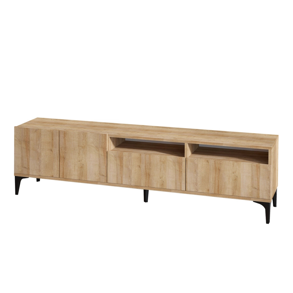 Porta TV in legno "Ross" - 180 x 35 x 52 cm - Rovere