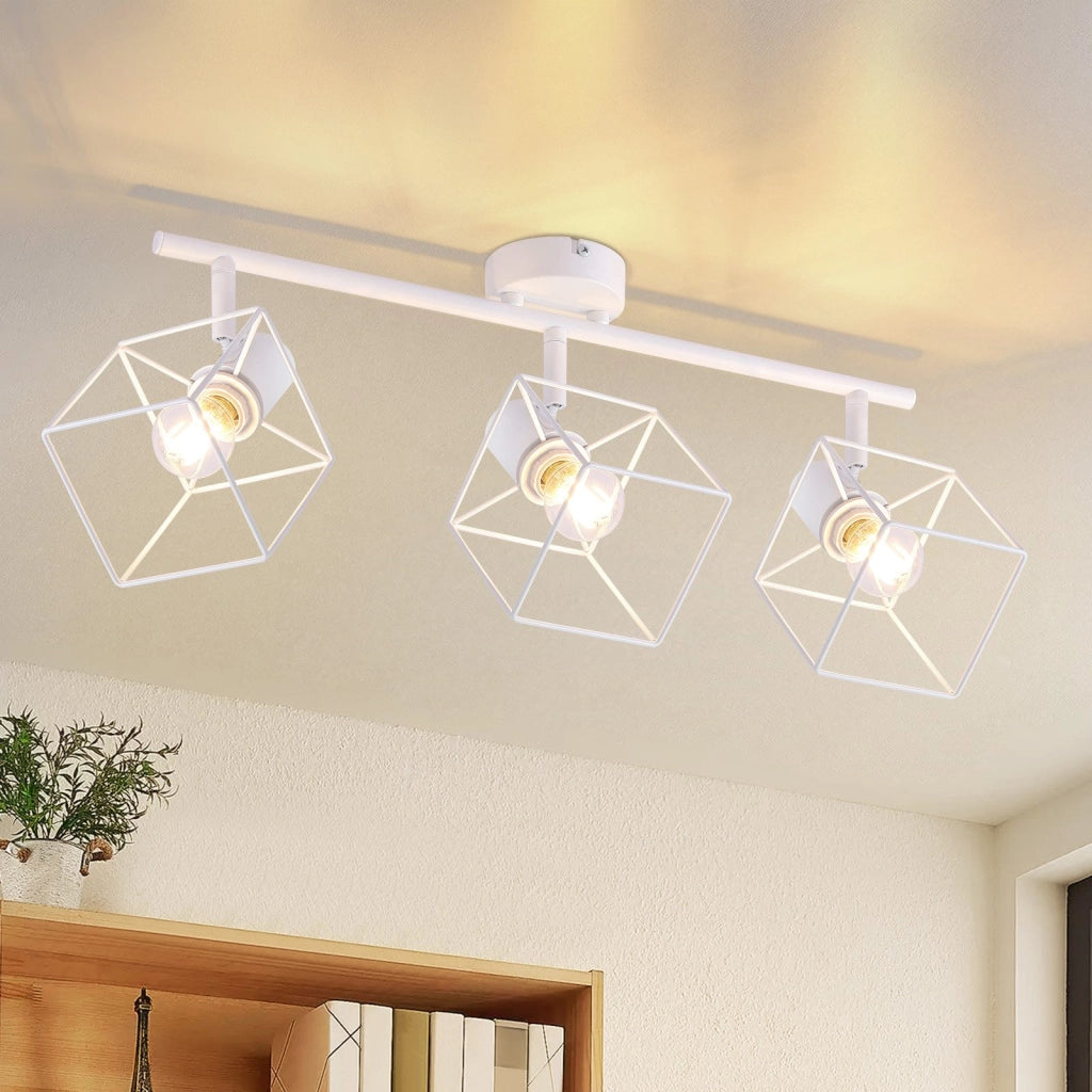 ZMH Faretto da soffitto 3 fiamme orientabile 350° lampada da soffitto vintage in metallo soggiorno