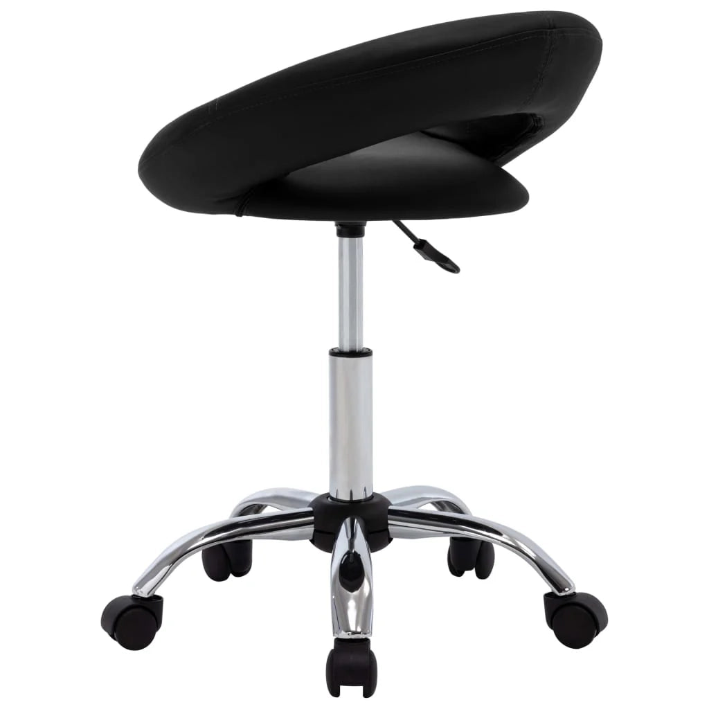 Sedia da ufficio con ruote in similpelle nera 02_0024079