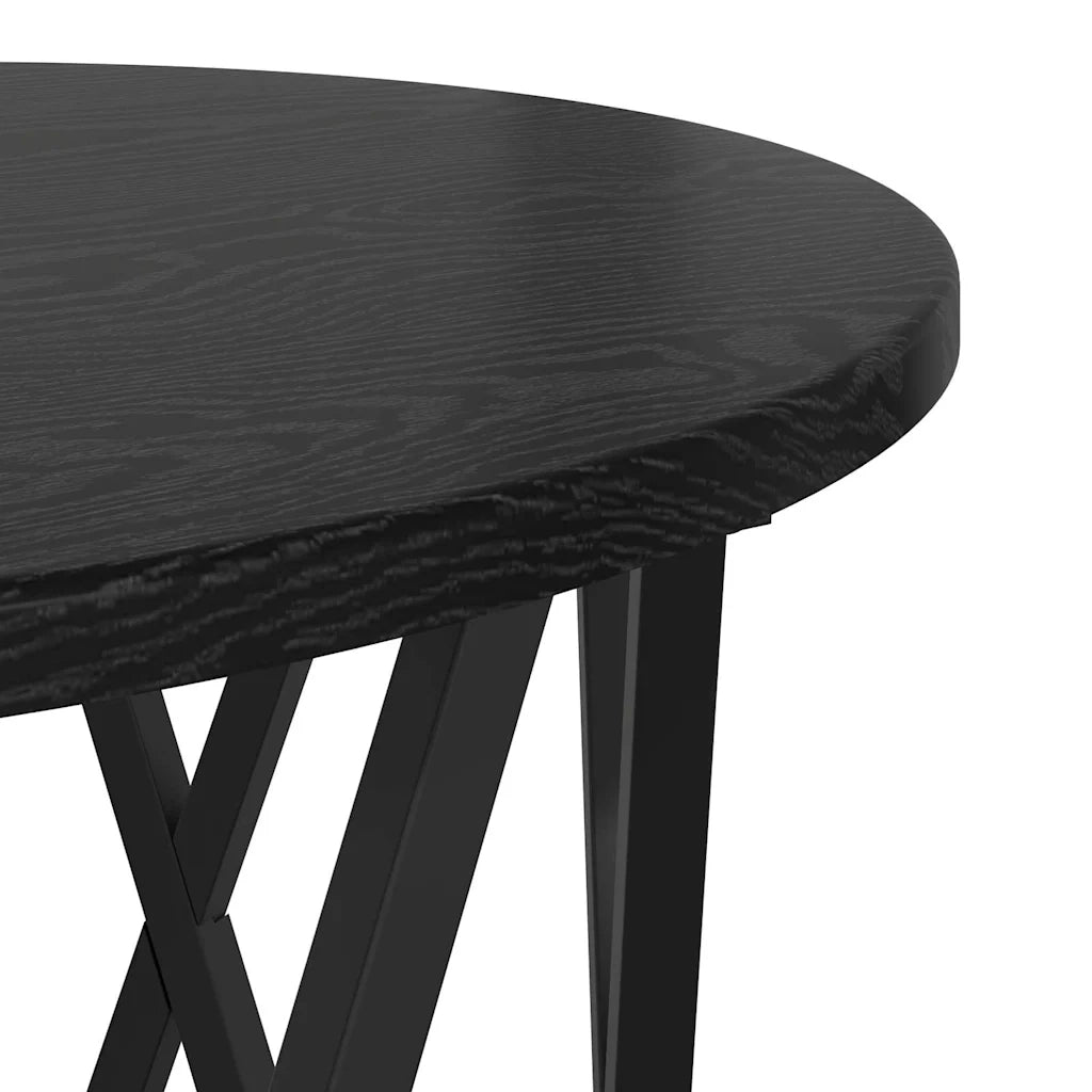 Tavolino da salotto 2 pz-Tavolino da soggiorno-Tavolo Rovere Nero