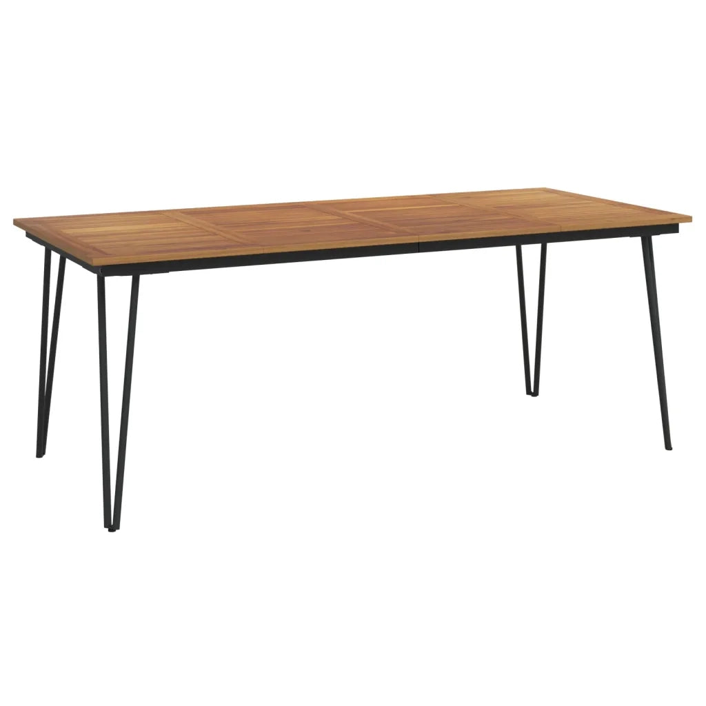 vidaXL Tavolo Giardino con Gambe Forcella 200x90x75 cm Massello Acacia