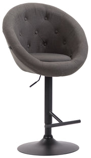 Sgabello da bar London V2 in tessuto grigio scuro,nero