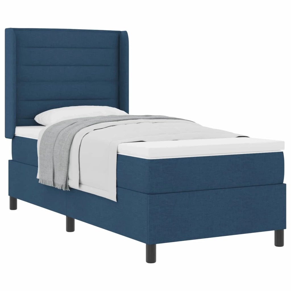 Letto a molle con materasso Blu 200 x 100 cm Tessuto 3341573