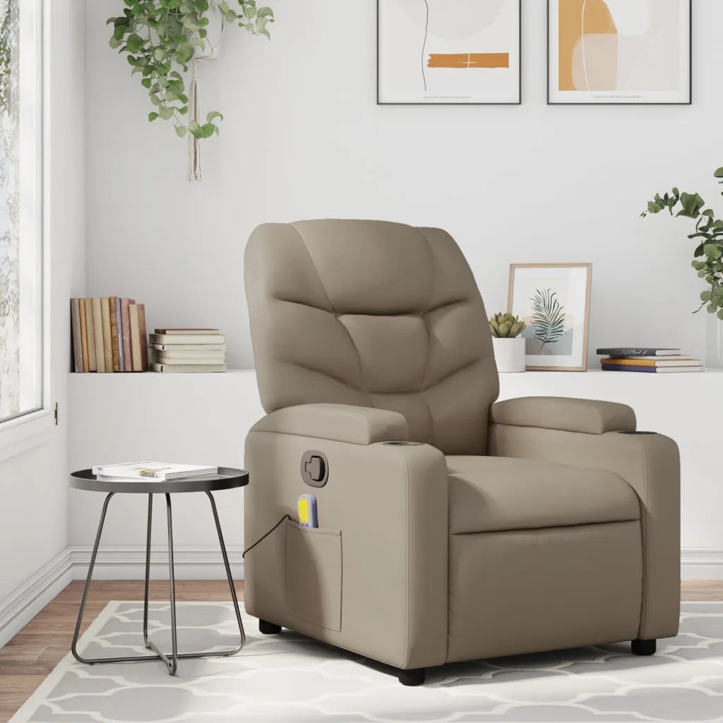 Poltrona Massaggiante Reclinabile cappuccino in Similpellecod mxl 107898