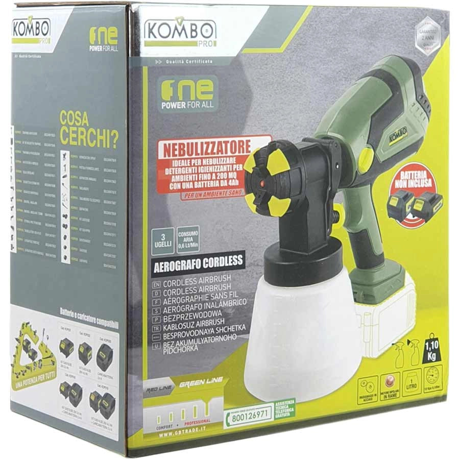 VERNICIATORE SPRAY A BATTERIA KOMBO PRO 20V 4.0AH