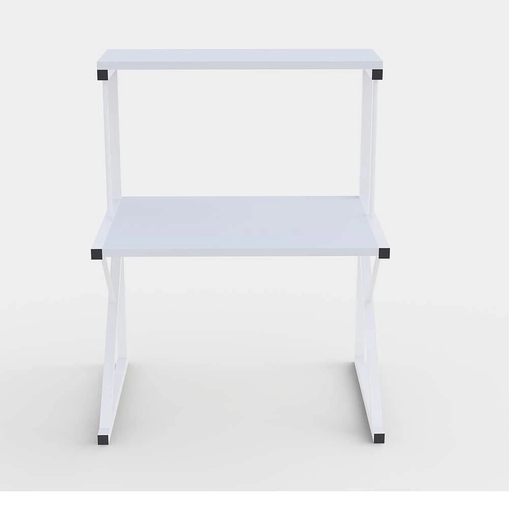 Scaffale Mensole Cucina Mobiletto Porta Microonde 2 Ripiani Metallo Legno Bianco