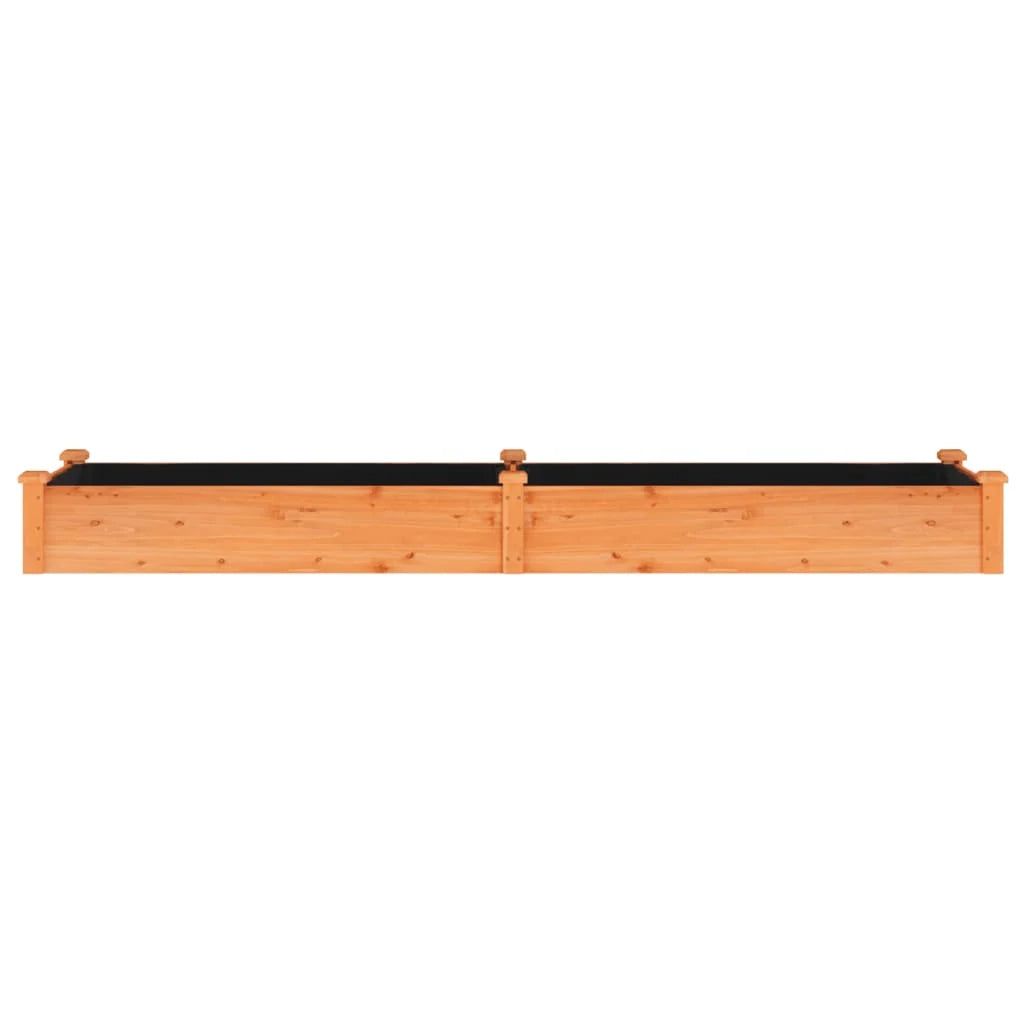 Fioriera rialzata per piante fiori patio giardino rivestimento 240 x 60 x 25 cm legno massello di abete marrone 02_0039845