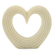 Scultura Cuore 13, Bianco, Poliresina, 21x6x19 cm