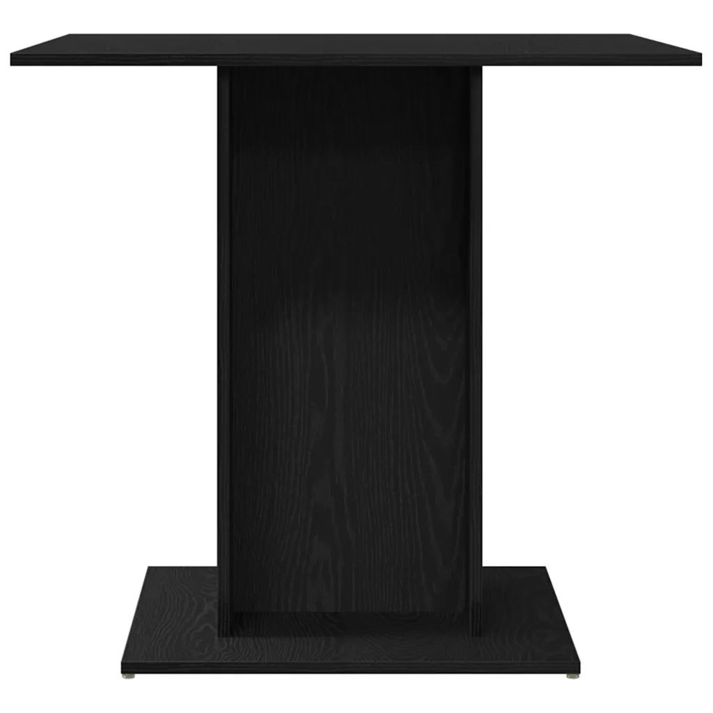 Tavolo da Pranzo Rovere Nero 80x80x75 cm Legno Multistrato
