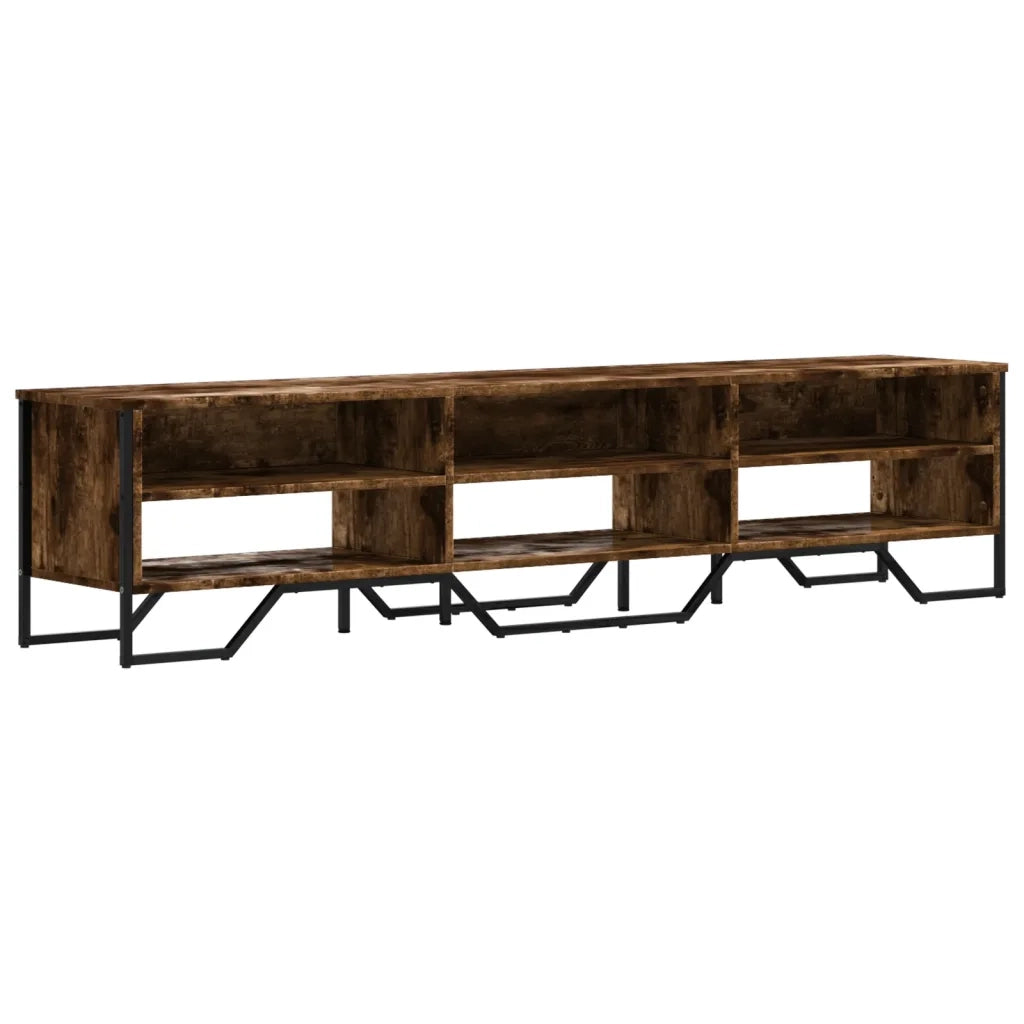 Mobile Porta TV Rovere Fumo 180x34x41 cm in Legno Multistrato 848576