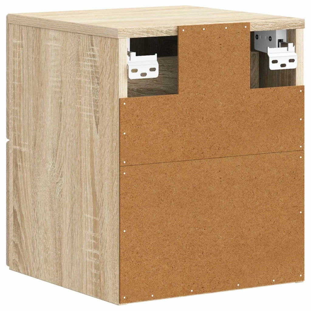 Mobiletto da notte a muro Rovere Sonoma 33 x 34,5 x 40 cm 898469
