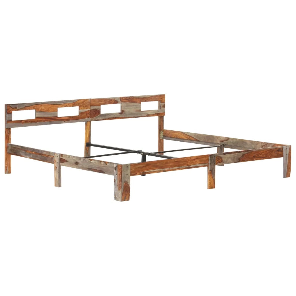 Giroletto senza Materasso in Legno Massello 200x200 cm 288419