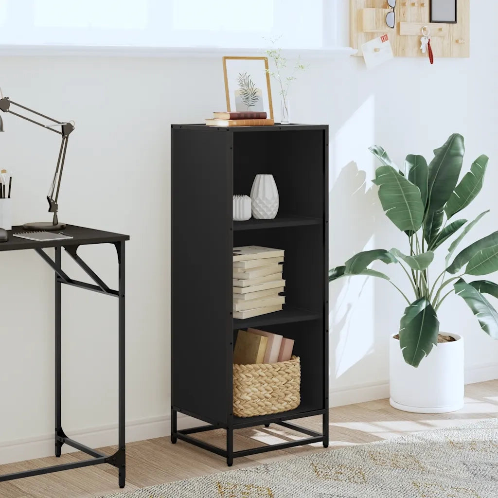 Libreria Nera 40x35x107,5 cm in Legno Multistrato