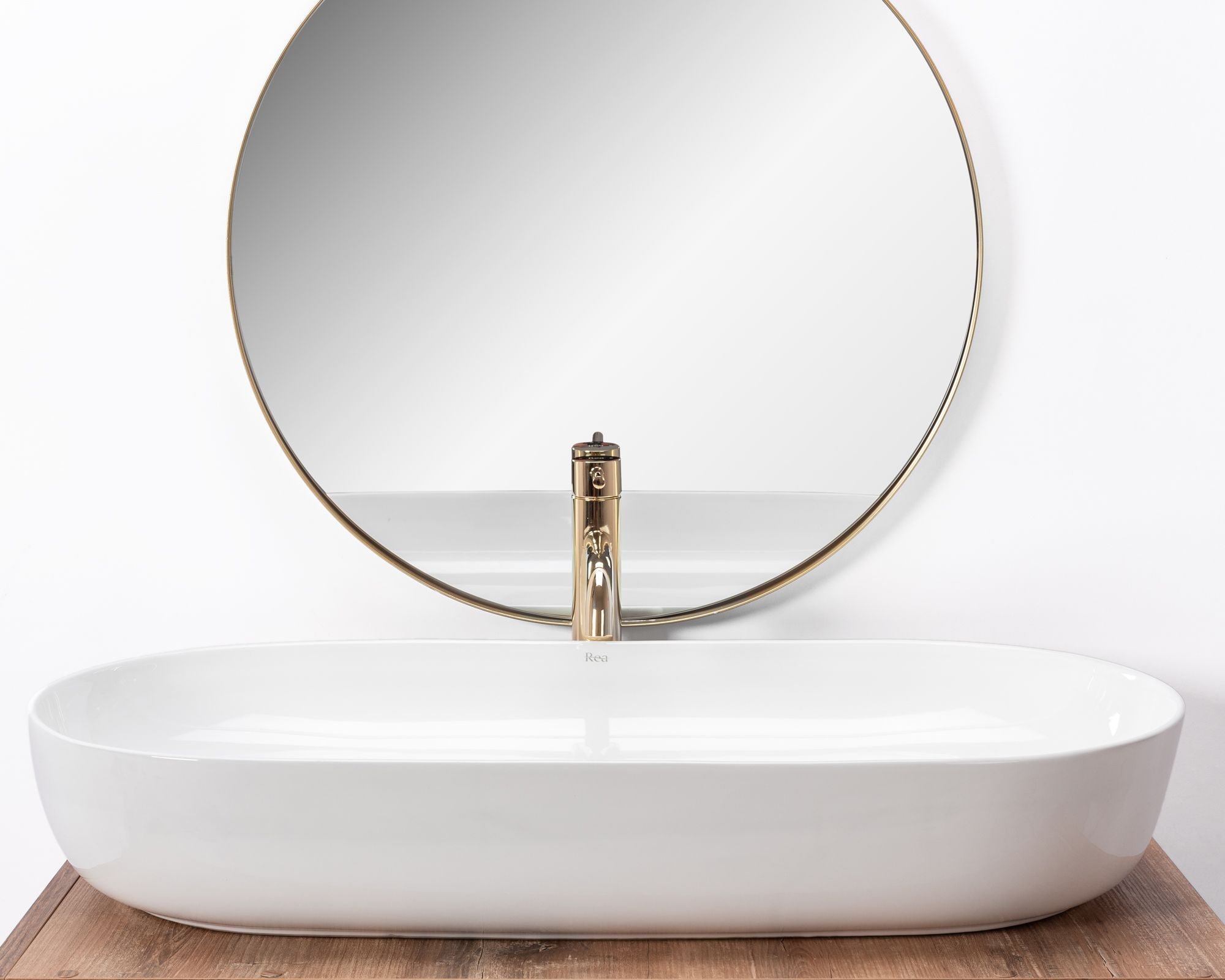 Lavabo Da Appoggio Rea Cleo 81 White