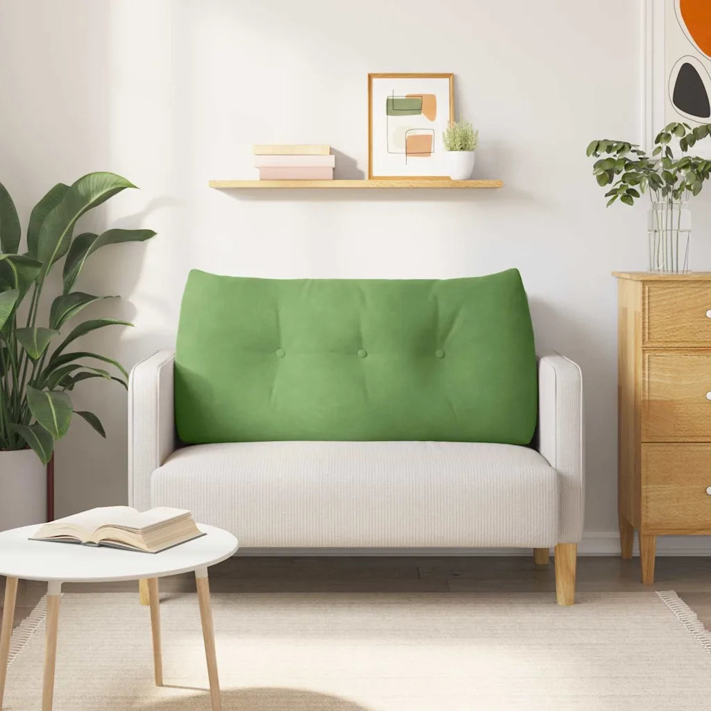 Cuscino per Schiena | Cuscino dorsale Verde chiaro 100 x 24 x 50 cm Velluto