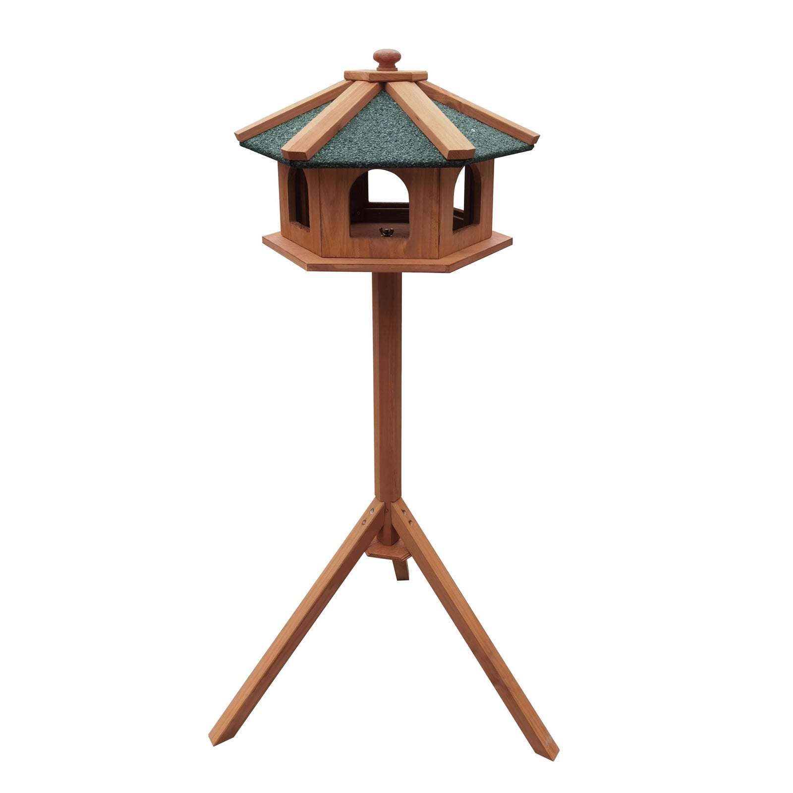 Toboli Mangiatoia per uccelli selvatici con supporto in legno di abete 115cm Resistente Con finestre