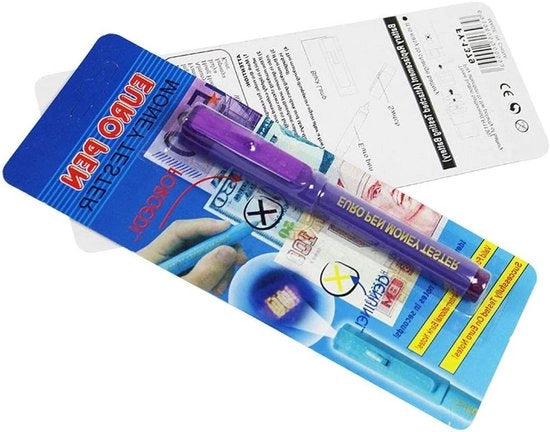 Sistema di controllo di banconote UV con pennello di test per la verifica di banconote - Funziona con tutte le valute - 1/3 parte