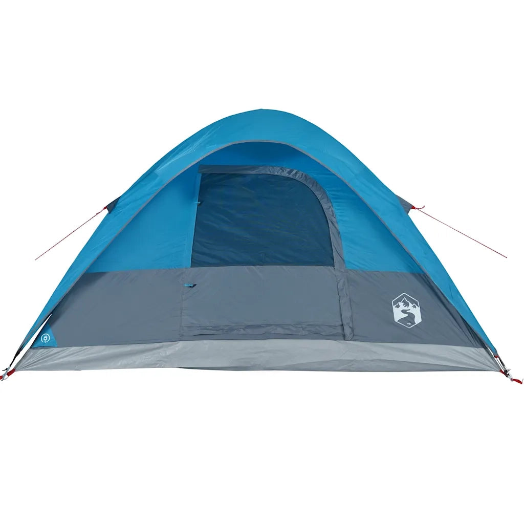 Tenda da Campeggio a Cupola per 4 Persone Blu Impermeabile 94552