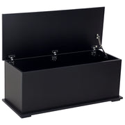 Coffre de rangement grande capacit¨¦ ¨C zephmum ¨C legno 100x40x40 cm nero