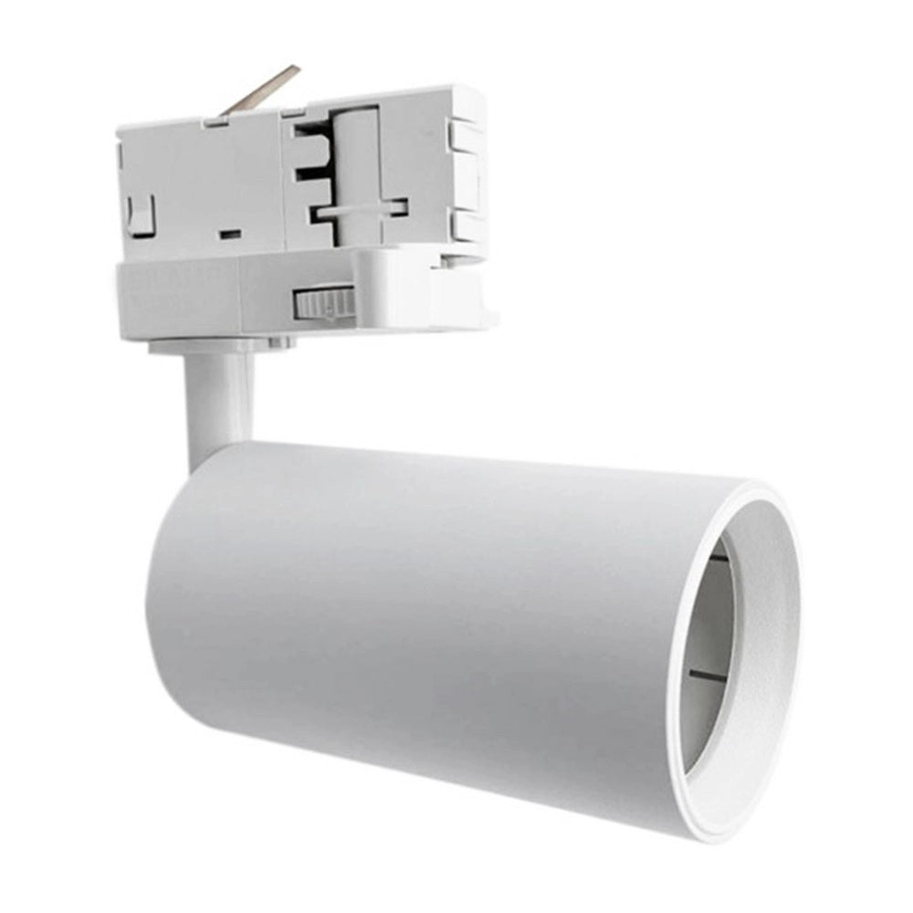 Trade Shop - Porta Faretto Lampadina Attacco Gu10 Per Binario Trifase Orientabile Faro Proiettore Gd18a - Bianco