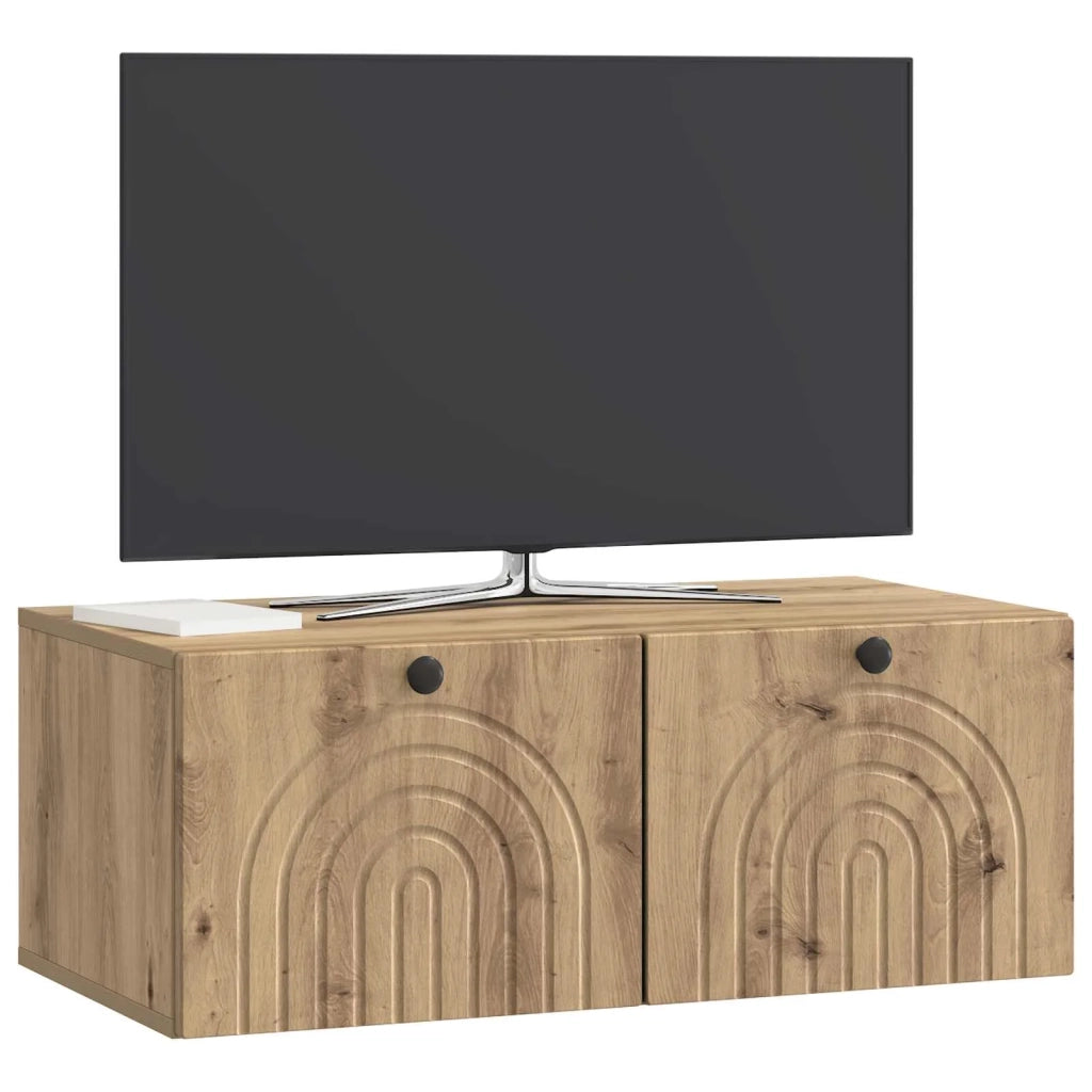 Mobile Porta TV da Muro Rovere Artigianale 78,5 x 41 x 30 cm 898184