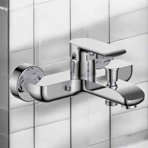 Miscelatore vasca moderno cromato completo