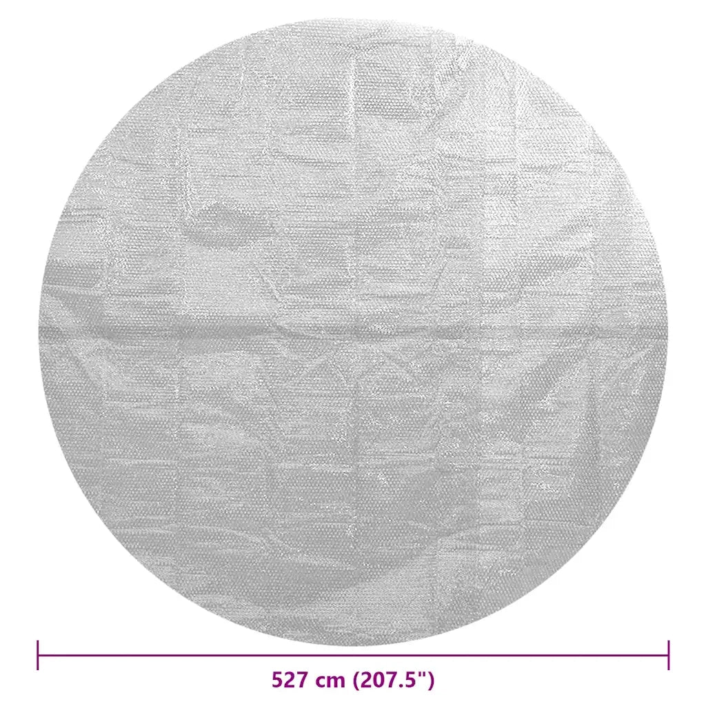 Pellicola Galleggiante Solare PE Piscina 527 cm Grigia 93003