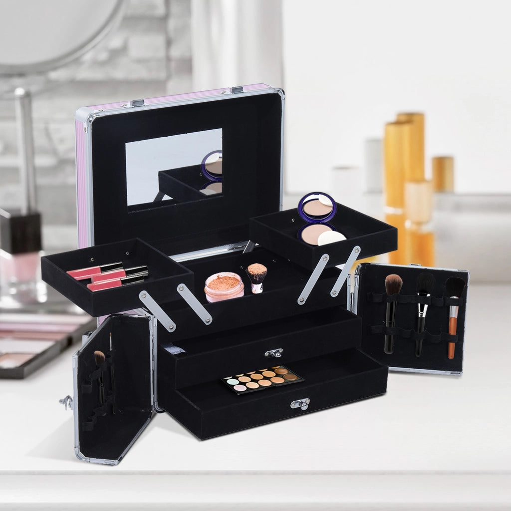 Borsa Trucco Organizzatore Professionale ¨C zephmum ¨C Alluminio 29x21x20cm