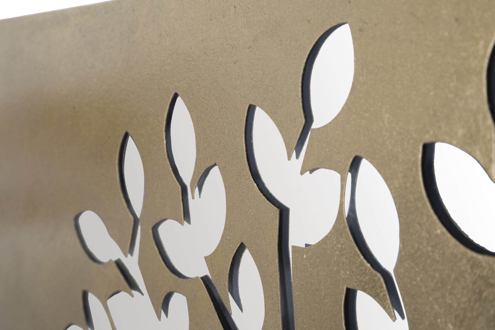 Pannello Maternity Oro 120x2x64 cm in Ferro MDF e Specchio Oro