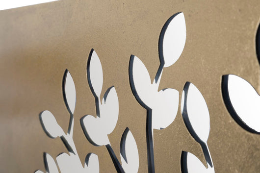 Pannello Maternity Oro 120x2x64 cm in Ferro MDF e Specchio Oro