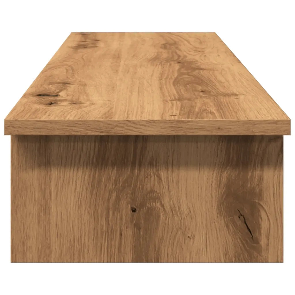 vidaXL Supporto per Monitor Rovere Artigianale 100x27x15 cm Truciolato