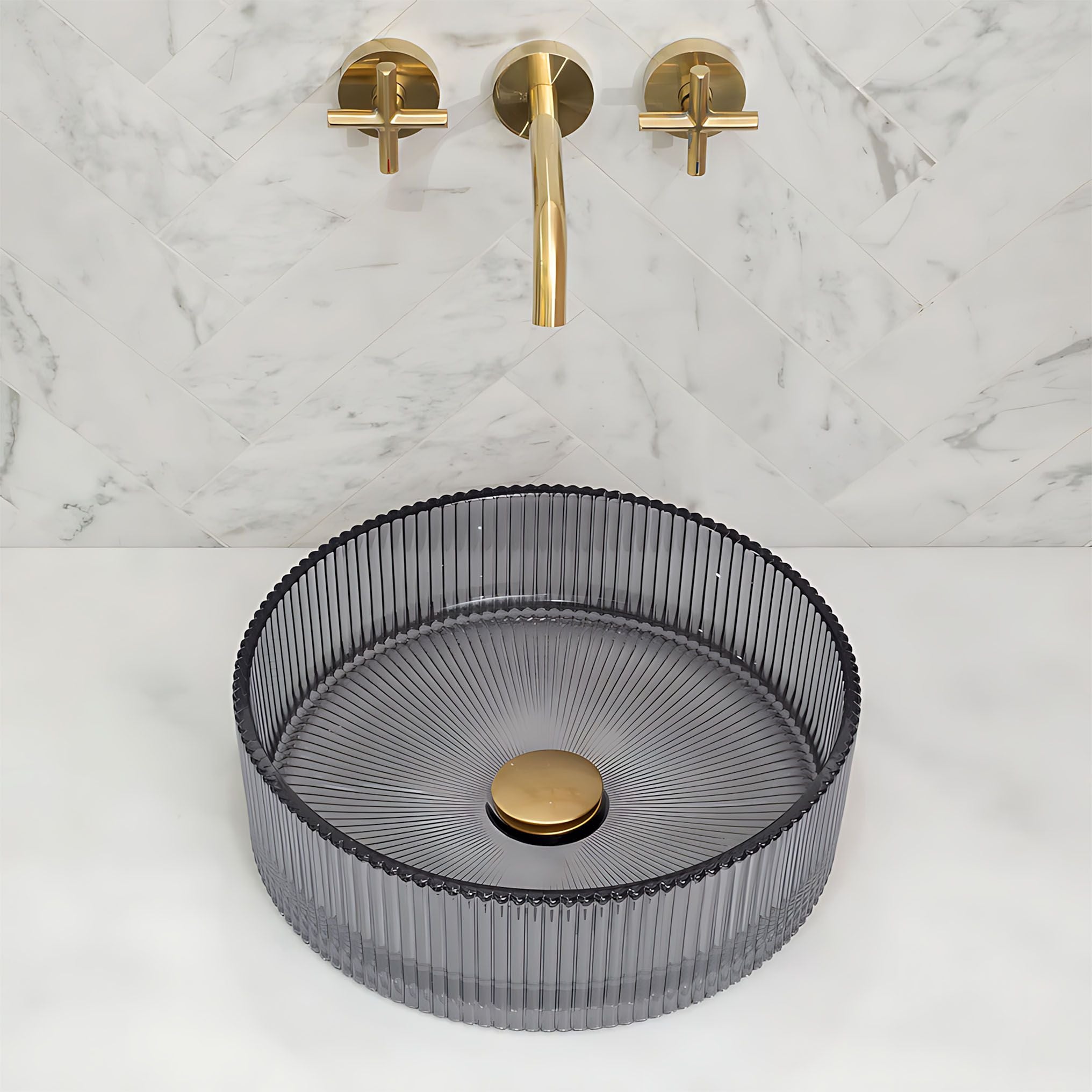Lavabo Da Appoggio Rea Ingrid 35 Grey