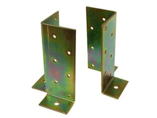 SUPPORTO A PAVIMENTO UNIVERSALE TIPO PESANTE PER TRAVI- - base mm.120x120x165h. angolo mm.60X60 - 10 pezzi