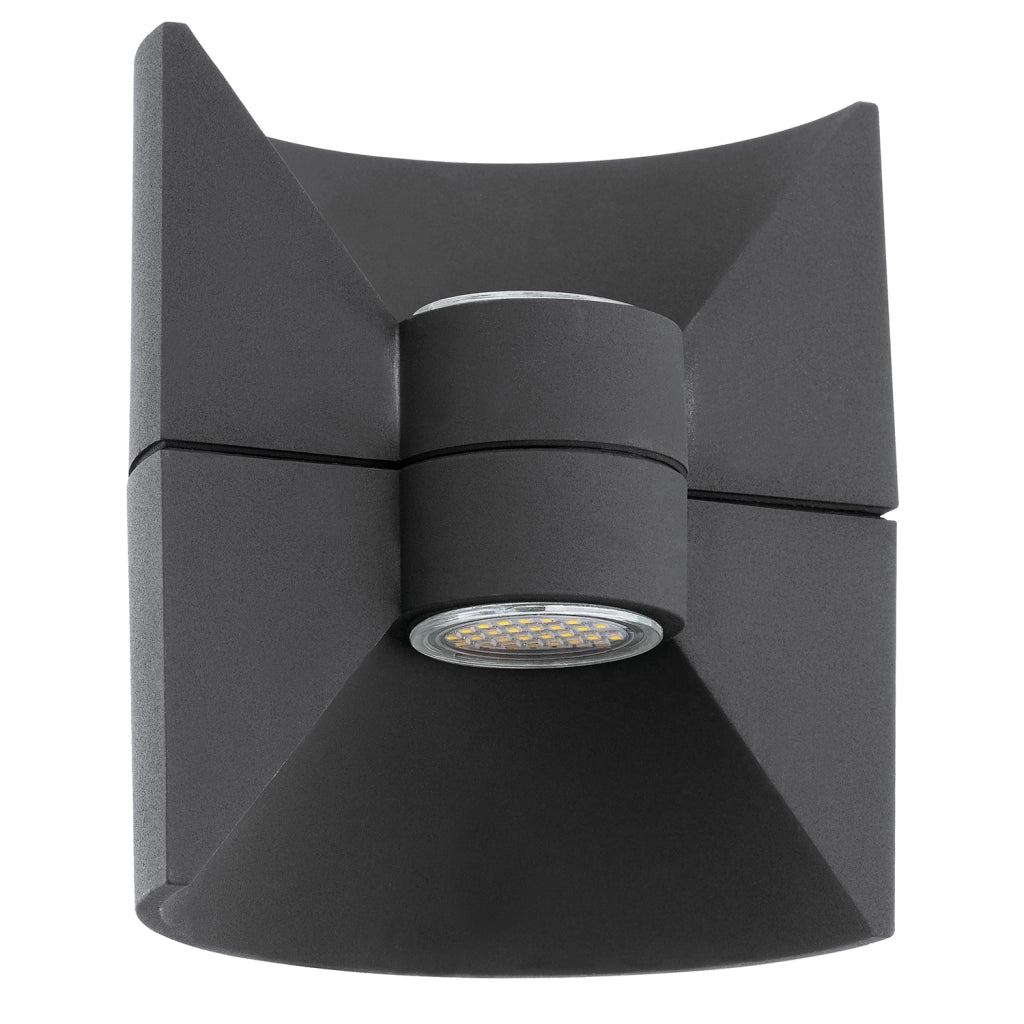 Applique Esterno Moderna Redondo Alluminio Grigio Led