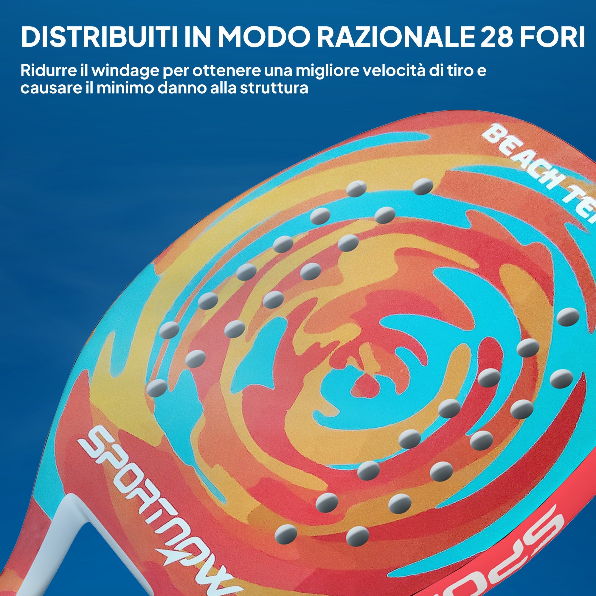 Racchetta Padel in Fibra di Carbonio con Impugnatura Antiscivolo e Borsa di Trasporto