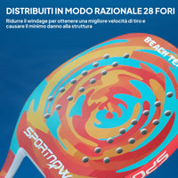 Racchetta Padel in Fibra di Carbonio con Impugnatura Antiscivolo e Borsa di Trasporto